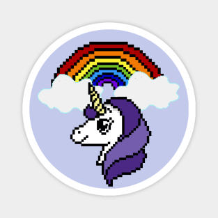 UNICORN RAINBOW - pixel art Magnet